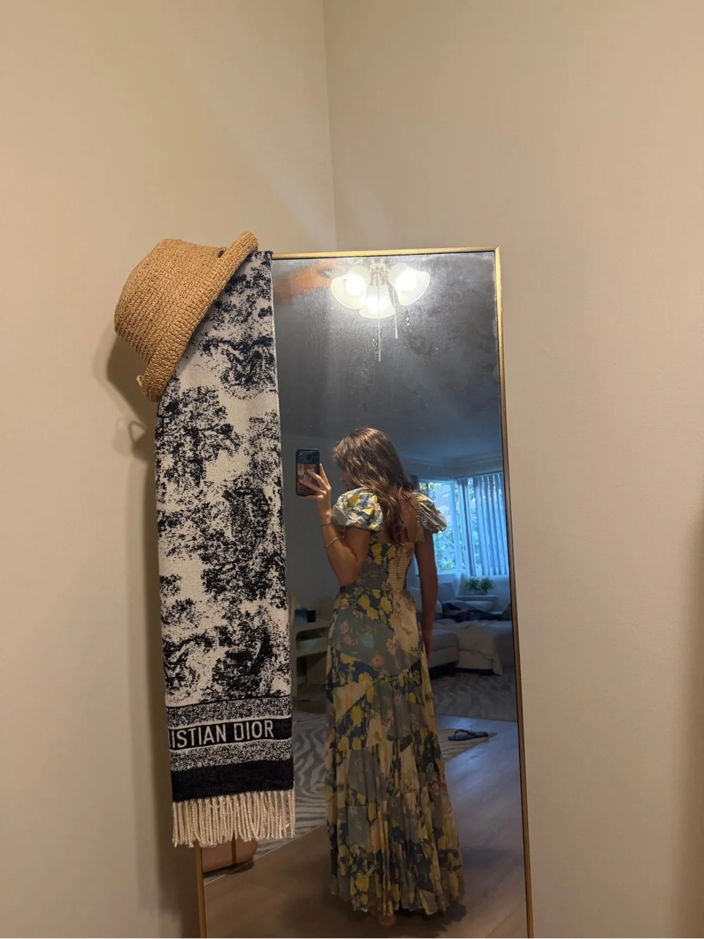 Free People Floral Maxi Dress in Yellow and Blue
